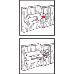 Ajustlock Barrel Bolt  Blue Passivated 46mm