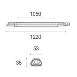 4lite Advantage Single 4ft LED IP65 Batten 9W 1000lm 220-240V