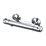 Swirl  Exposed Thermostatic Shower Mixer Valve Fixed Silver