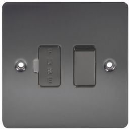 LAP  13A Switched Fused Spur  Black Nickel with Black Inserts