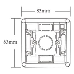 Essentials  1-Gang Dry Lining  Back Box 35mm 5 Pack