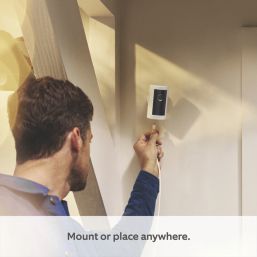 Ring Cam Plus Mains-Powered Black Wired 2K Outdoor Cylinder Smart Camera