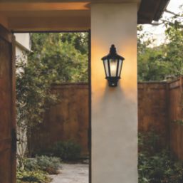 Lutec Cotswold Outdoor Wall Light With PIR Sensor Black