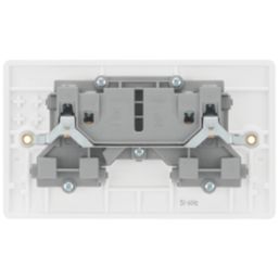 British General 800 Series 13A 2-Gang DP Switched Socket White