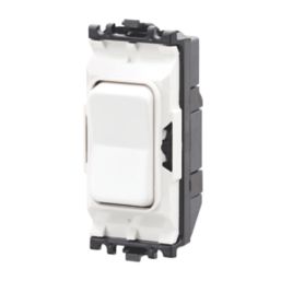 MK Grid Plus 20A 2-Way Grid Light Switch White with Colour-Matched Inserts