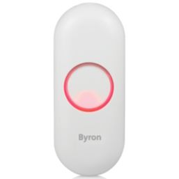 Byron DBY-23510 Wireless Battery-Powered Bell Push White
