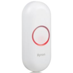 Byron DBY-23510 Wireless Battery-Powered Bell Push White