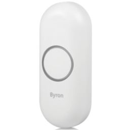Byron DBY-23510 Wireless Battery-Powered Bell Push White