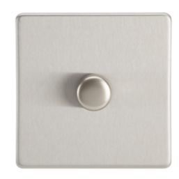 Contactum Lyric 1-Gang 2-Way  Dimmer Switch  Brushed Steel
