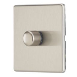 Contactum Lyric 1-Gang 2-Way  Dimmer Switch  Brushed Steel