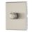 Contactum Lyric 1-Gang 2-Way  Dimmer Switch  Brushed Steel