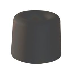 Smith & Locke Cylindrical Rubber Door Stop 30 x 24mm Black 3 Pack