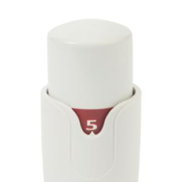 Flomasta  1/2" x 15mm White Angled & L/S Modern Thermostatic Radiator Valve & Lockshield