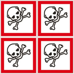 Essentials  Toxic GHS Labels (Sheet) 100mm x 100mm