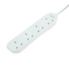 Masterplug 13A 4-Gang Unswitched  Extension Lead  1m