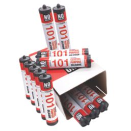 No Nonsense 101 General Purpose Silicone Clear 310ml 12 Pack