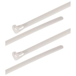 Essentials Non Fire Rated Easy Release Cable Ties Natural 20cm x 0.75cm 100 Pack