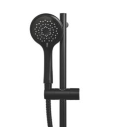 Triton Benito Rear-Fed Exposed Matte Black Thermostatic Mixer Shower