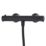 Triton Benito Rear-Fed Exposed Matte Black Thermostatic Mixer Shower
