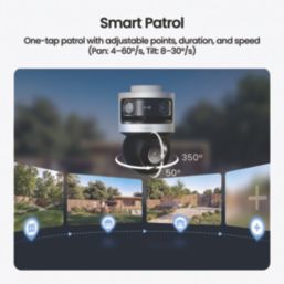 Reolink OMVI Series P931 White Wired Upper Camera: 10MP; Lower Camera: 8MP Indoor & Outdoor Triple-Lens PoE Security Camera with Spotlight & Photocell Sensor