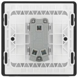 British General Evolve 20A 16AX 1-Gang 2-Way Wide Rocker Light Switch  Satin Brass with Black Inserts