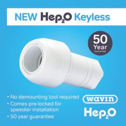 Hep2O  Plastic Push-Fit Keyless Socket Reducer F 15mm x M 22mm