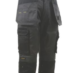 Stanley Austin Work Trousers Grey/Black 32" W 31" L