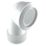 McAlpine MACFIT Rigid 90° Angled WC Short Pan Connector White 235mm