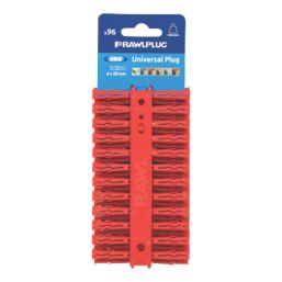 Rawlplug Uno Wall Plugs 6mm x 28mm 96 Pack
