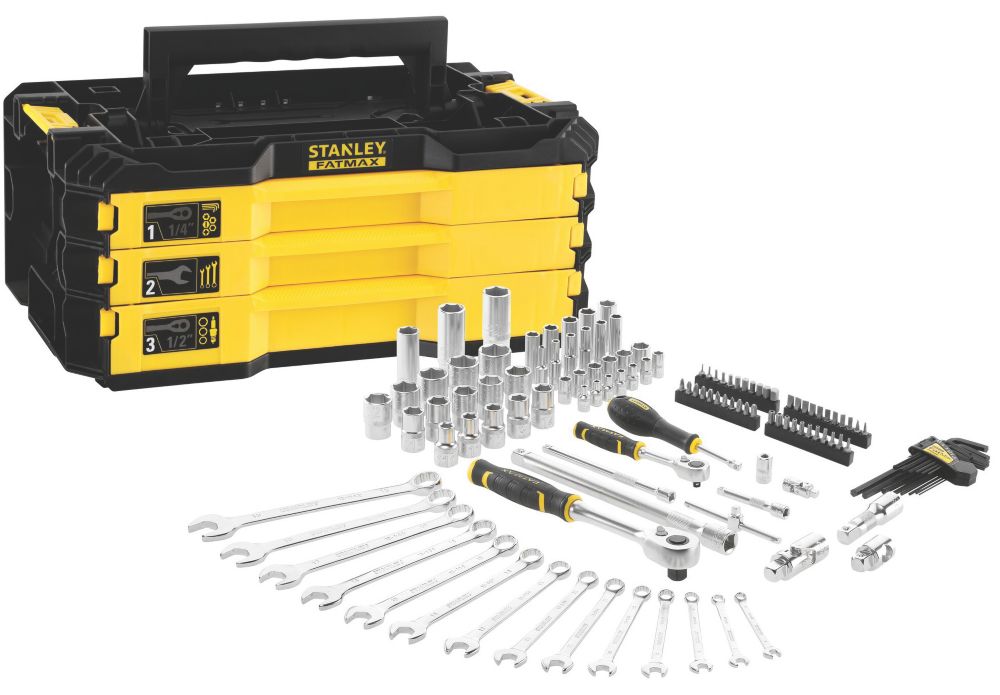 Stanley FatMax FMMT98107-1 Mixed Drive Socket Set 126 Pieces - Screwfix