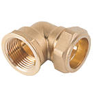 Midbrass  Brass Compression Adapting 90° Female Iron Elbow 3/4" x 3/4"