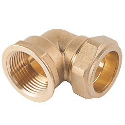 Midbrass  Brass Compression Adapting 90° Female Iron Elbow 3/4" x 3/4"