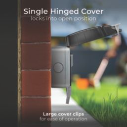 British General  IP66 13A 2-Gang SP Weatherproof Outdoor Switched Smart Wi-Fi Controlled Socket