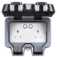 British General  IP66 13A 2-Gang SP Weatherproof Outdoor Switched Wi-Fi Controlled Socket