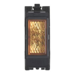 Contactum  Amber Neon Power Indicator with Black Inserts 230V