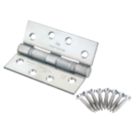 Eurospec  Polished Stainless Steel Grade 14 Fire Rated Thrust Bearing Hinges 102mm x 76mm 2 Pack