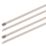 Essentials Stainless Steel Cable Ties Metallic 20cm x 0.46cm 100 Pack