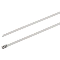 Essentials Stainless Steel Cable Ties Metallic 20cm x 0.46cm 100 Pack
