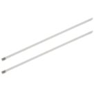 Essentials Stainless Steel Cable Ties Metallic 20cm x 0.46cm 100 Pack