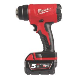 Milwaukee M18 BHG-502C 18V 2 x 5.0Ah Li-Ion RedLithium Cordless Heat Gun