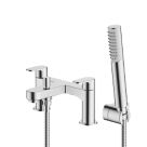 Swirl Sheppey Deck-Mounted  Dual-Lever Bath Shower Mixer Chrome
