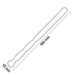 Erbauer  Straight Shank Masonry Drill Bit 12mm x 150mm
