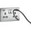 Knightsbridge  13A 2-Gang SP Switched Socket + 4.0A 20W 2-Outlet Type A & C USB Charger Polished Chrome with Grey Inserts