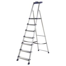 Werner Aluminium 2.12m 7 Step Platform Step Ladder