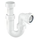 McAlpine Adjustable Inlet Tubular 'P' Trap White 32mm