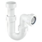 McAlpine Adjustable Inlet Tubular 'P' Trap White 32mm
