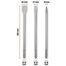 Einhell  SDS Max Shank Chisel Bit Set 3 Pieces