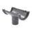 FloPlast  uPVC Round Gutter Running Outlet Anthracite Grey 112mm x 68mm