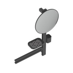 Ideal Standard Alu+ Mirror with Beauty Bar Silk Black 580mm x 146mm x 717mm