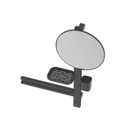 Ideal Standard Alu+ Mirror with Beauty Bar Silk Black 580mm x 146mm x 717mm